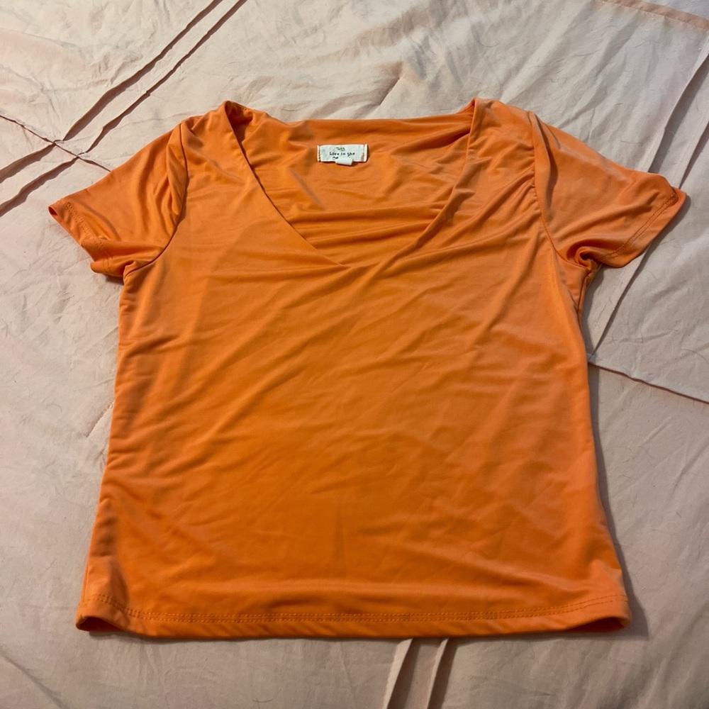 Bright Orange V-Neck Women's Tee